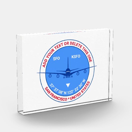 Bloc Photo San Francisco, USA, Personnalisable (Gauche)