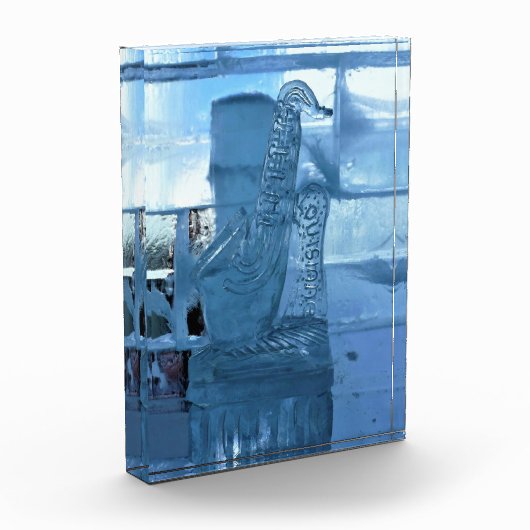 Bloc Photo Saxophone Ice Sculpture, Québec, Canada (Gauche)