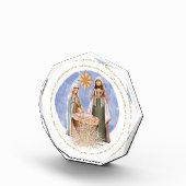 Bloc Photo Scène De Nativité Éloignée Dans Un Manger Lyrics (Droite)