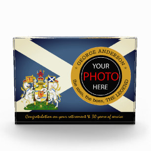 Bloc Photo Scottish Flag Photo Block & Scotland / nom badge