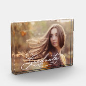 Bloc Photo Script blanc diplômé (Gauche)