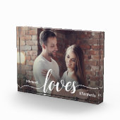 Bloc Photo Script d'amour photo Couples personnalisés (Droite)