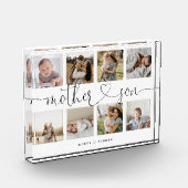 Bloc Photo Script de coeur de mère fils | Collage de la grill (Gauche)