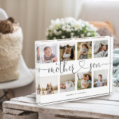 Bloc Photo Script de coeur de mère fils | Collage de la grill