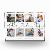 Bloc Photo Script de coeur père fille | Collage de la grille  (Devant)