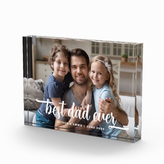 Bloc Photo Script de Fête des pères de meilleur père jamais (Droite)