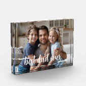 Bloc Photo Script de Fête des pères de meilleur père jamais (Gauche)