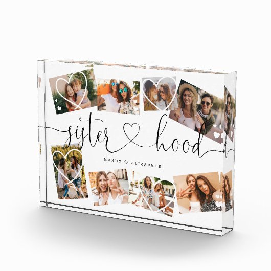 Bloc Photo Script de sisterie | Cadeau Pour Soeurs Photo (Droite)
