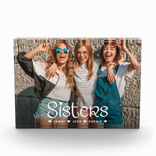 Bloc Photo Script de soeurs modernes (Devant)
