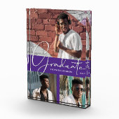 Bloc Photo Script d'études supérieures sur collage violet (Droite)