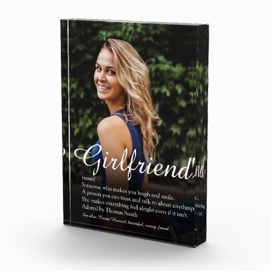 Bloc Photo Script élégant de définition de copine (Droite)