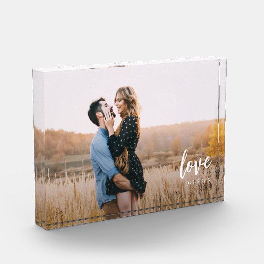 Bloc Photo Script Love Couples personnalisés (Gauche)