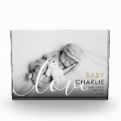 Bloc Photo Script moderne statistiques de naissance bébé (Devant)