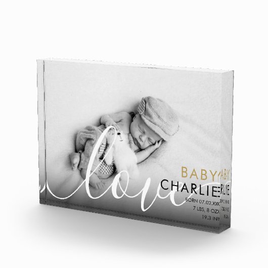 Bloc Photo Script moderne statistiques de naissance bébé (Droite)