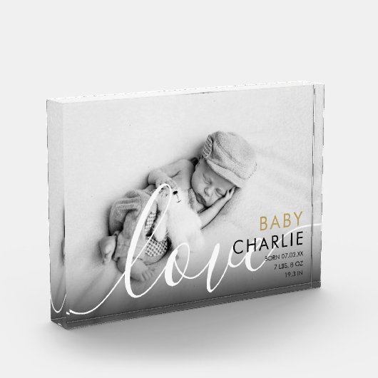 Bloc Photo Script moderne statistiques de naissance bébé (Gauche)