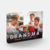 Bloc Photo Script moderne 'We Love You - Grand-mère' Photo en (Gauche)