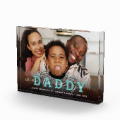 Bloc Photo Script moderne 'We Love You - Papa' Photo en verre (Droite)