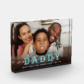 Bloc Photo Script moderne 'We Love You - Papa' Photo en verre (Gauche)