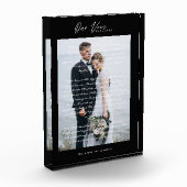 Bloc Photo Script Vows mariage et trame noire minimale (Gauche)
