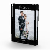 Bloc Photo Script Vows mariage et trame noire minimale (Droite)