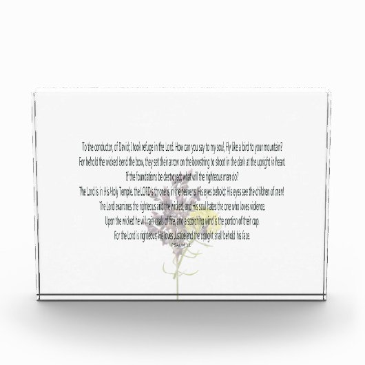 Bloc Photo Scripture, psaume 11 (Devant)