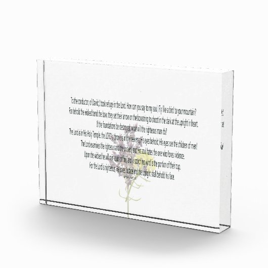 Bloc Photo Scripture, psaume 11 (Droite)