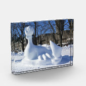 Bloc Photo Sculpture de neige de phoque, Québec, Canada (Gauche)