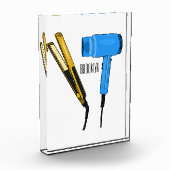 Bloc Photo Sèche-cheveux & lisseuse-cheveux illustration (Gauche)