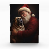 Bloc Photo Shar Pei avec Noël Festif du Père Noël (Devant)