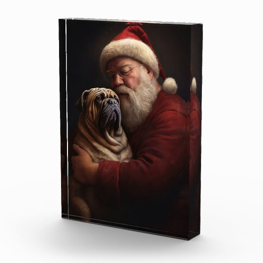 Bloc Photo Shar Pei avec Noël Festif du Père Noël (Droite)