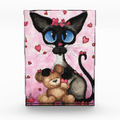Bloc Photo Siamese Cat Valentines Day by Bihrle (Devant)