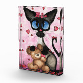 Bloc Photo Siamese Cat Valentines Day by Bihrle (Droite)