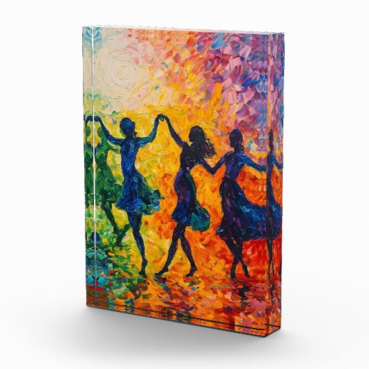 Bloc Photo Silhouettes colorées dansant (Droite)