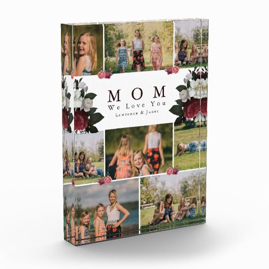 Bloc Photo simple Botanique Floral Maman 8 Photo Collage cade (Gauche)