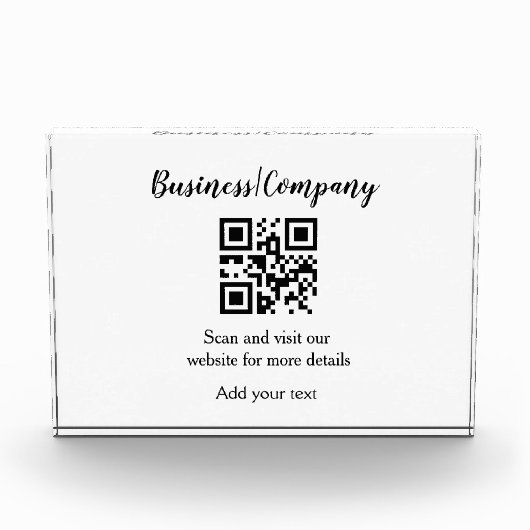 Bloc Photo Simple business company website barcode QR add nam (Devant)