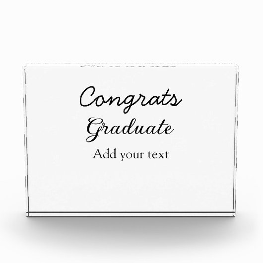 Bloc Photo Simple congratulation graduation add your (Devant)
