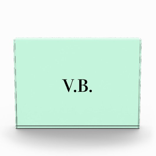 Bloc Photo Simple couleur unie ajouter nom texte monogramme (Devant)