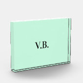 Bloc Photo Simple couleur unie ajouter nom texte monogramme (Gauche)