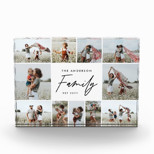 Bloc Photo simple et moderne cadeau multi photo famille (Devant)