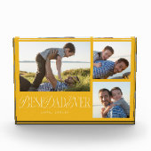 Bloc Photo Simple Jaune Meilleur Papa Jamais Collage (Devant)