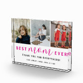 Bloc Photo Simple Meilleure maman Script Hot Pink 3 (Droite)