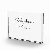 Bloc Photo simple minimal add your name text baby shower thro (Droite)