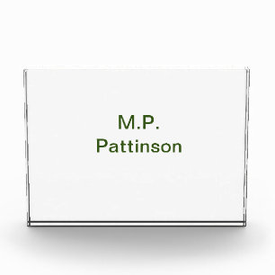 Bloc Photo Simple minimal vert ajoutez votre nom de texte pho