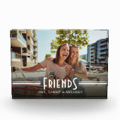 Bloc Photo Simple minimaliste amis photo Calligraphie Retro (Devant)