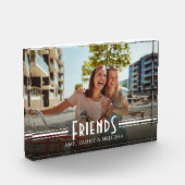 Bloc Photo Simple minimaliste amis photo Calligraphie Retro (Gauche)