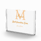 Bloc Photo simple minimum meilleur grand-mère jamais orange m (Droite)