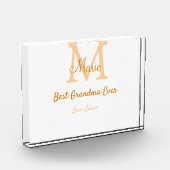 Bloc Photo simple minimum meilleur grand-mère jamais orange m (Gauche)