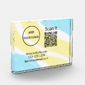 Bloc Photo Simple minimum q r code ajouter logo code d'analys (Gauche)