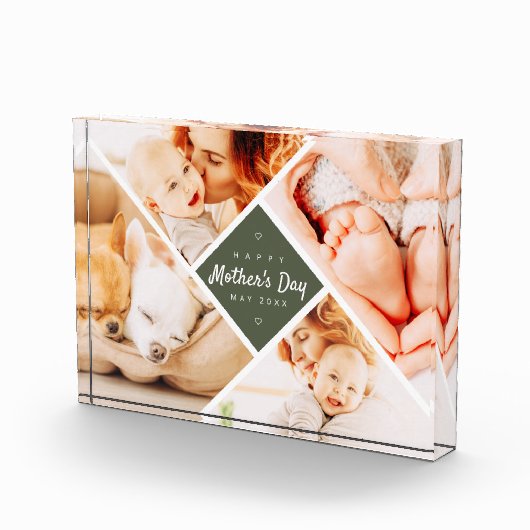 Bloc Photo Simple moderne Joyeux Fête des Mères Personnalisé (Droite)