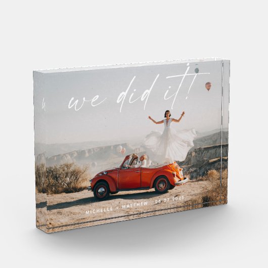 Bloc Photo Simple Nous L'Avons Fait Accueil Mariage Photo (Gauche)